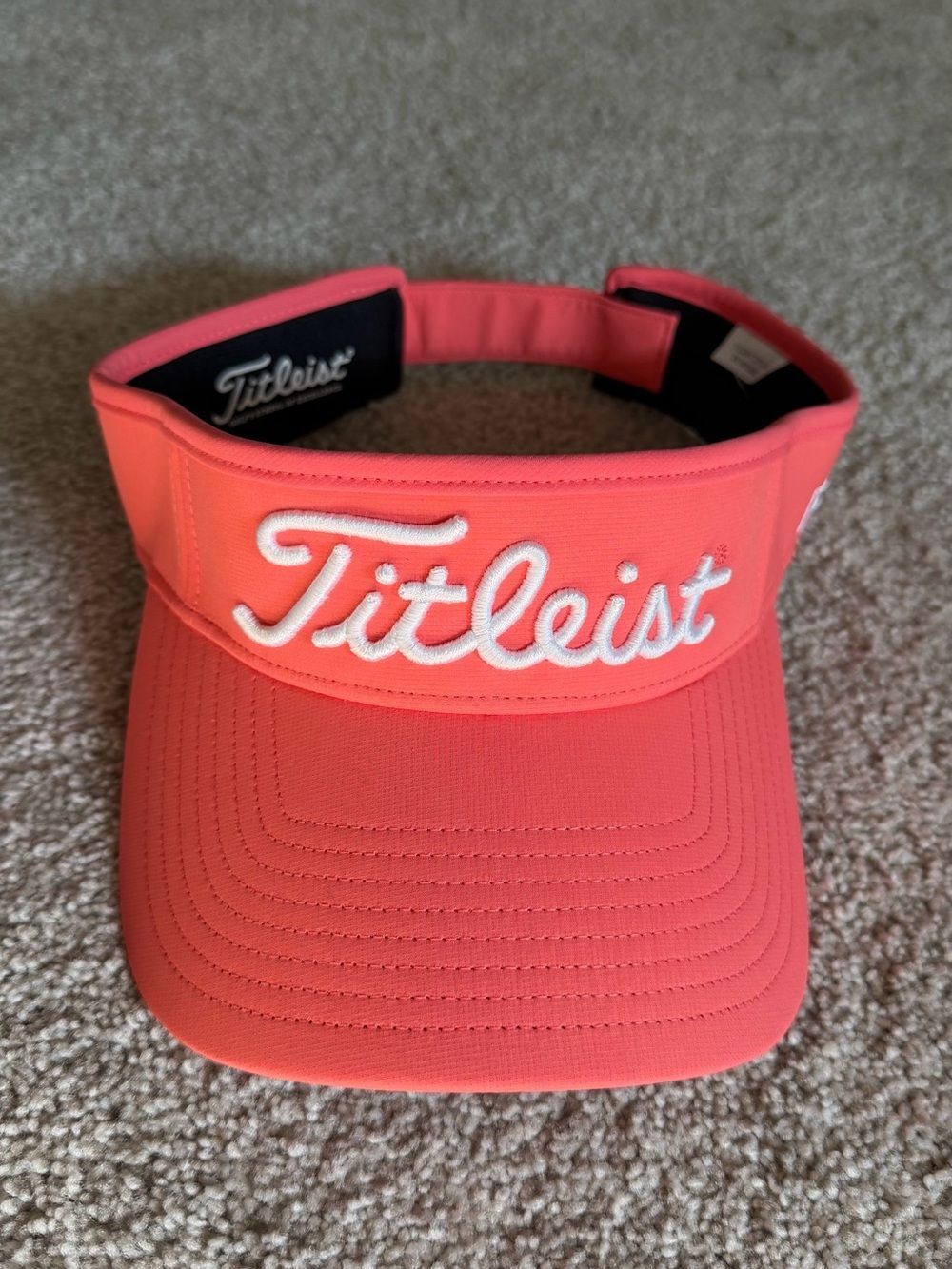 Titleist Coral Pink Golf Visor with White Logo